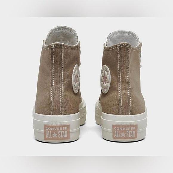 NWB Converse High-Top Canvas Sneakers - Tan - Picture 4 of 6